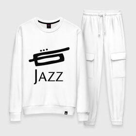 Женский костюм хлопок с принтом Jazz (3) в городе Новоалтайск, 100% хлопок | на свитшоте круглая горловина, мягкая резинка по низу. Брюки заужены к низу, на них два вида карманов: два 