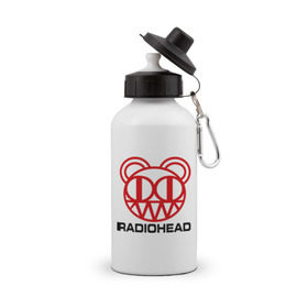 Бутылка спортивная с принтом Radiohead (2) в городе Новоалтайск, металл | емкость — 500 мл, в комплекте две пластиковые крышки и карабин для крепления | radiohead | rock | радиохед | рок