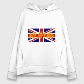 Женское худи Oversize хлопок с принтом Def Leppard в городе Новоалтайск, френч-терри — 70% хлопок, 30% полиэстер. Мягкий теплый начес внутри —100% хлопок | боковые карманы, эластичные манжеты и нижняя кромка, капюшон на магнитной кнопке | heavy metal | metal | rock | trash metal | британский флаг | квартет | метал | рок | рок группа | рок группы | трэш метал | хеви метал