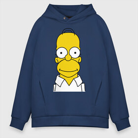 Мужское худи Oversize хлопок с принтом Simpsons (11) в городе Новоалтайск, френч-терри — 70% хлопок, 30% полиэстер. Мягкий теплый начес внутри —100% хлопок | боковые карманы, эластичные манжеты и нижняя кромка, капюшон на магнитной кнопке | гомер