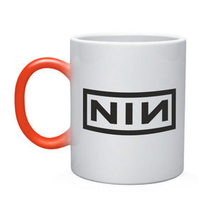 Кружка хамелеон с принтом Nine inch nails в городе Новоалтайск, керамика | меняет цвет при нагревании, емкость 330 мл | nin | nine inch nails | rock | альтернатива | альтернативный рок | индастриал | рок | рок группы