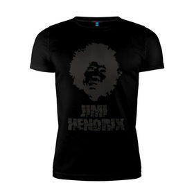 Мужская футболка премиум с принтом Jimi Hendrix в городе Новоалтайск, 92% хлопок, 8% лайкра | приталенный силуэт, круглый вырез ворота, длина до линии бедра, короткий рукав | 60е | гитарист | джими хендрикс | джимми хендрикс | ретро | рок