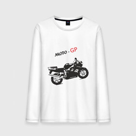 Мужской лонгслив хлопок с принтом Moto-GP в городе Новоалтайск, 100% хлопок |  | moto gp | motokross | x fighters | мото | мотокросс | х файтерс | экстрим