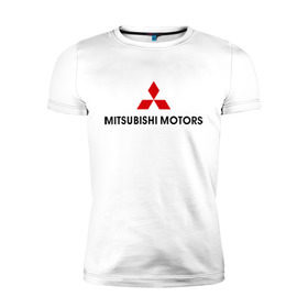 Мужская футболка премиум с принтом Mitsubishi motors в городе Новоалтайск, 92% хлопок, 8% лайкра | приталенный силуэт, круглый вырез ворота, длина до линии бедра, короткий рукав | mitsubishi | mitsubishi motors | авто | автомобили | машины | митсубиси | митсубиси моторс | тачки