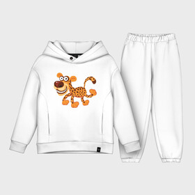 Детский костюм хлопок Oversize с принтом Леопард smile в городе Новоалтайск,  |  | leopard | животные | леопард | улыбка