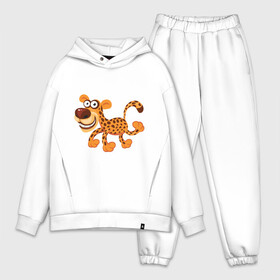 Мужской костюм хлопок OVERSIZE с принтом Леопард smile в городе Новоалтайск,  |  | leopard | животные | леопард | улыбка