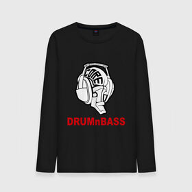 Мужской лонгслив хлопок с принтом Drum and bass hard core в городе Новоалтайск, 100% хлопок |  | dnb | drum | басс | драм