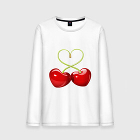 Мужской лонгслив хлопок с принтом Chery love в городе Новоалтайск, 100% хлопок |  | cherry | chery | love | вишенки | вишня | любовь