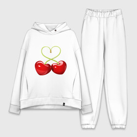 Женский костюм хлопок Oversize с принтом Chery love в городе Новоалтайск,  |  | cherry | chery | love | вишенки | вишня | любовь