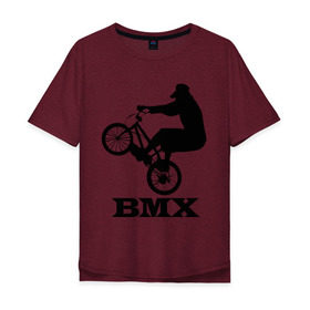 Мужская футболка хлопок Oversize с принтом BMX (3) в городе Новоалтайск, 100% хлопок | свободный крой, круглый ворот, “спинка” длиннее передней части | bmx | бмх | велик | вело | велосипед | велосипедист | велоспорт | райдер | фрирайд | экстремальный спорт | экстрим