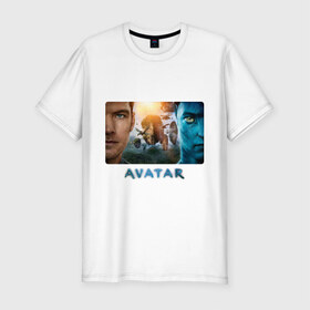 Мужская футболка премиум с принтом Avatar (3) в городе Новоалтайск, 92% хлопок, 8% лайкра | приталенный силуэт, круглый вырез ворота, длина до линии бедра, короткий рукав | Тематика изображения на принте: avatar | аватар