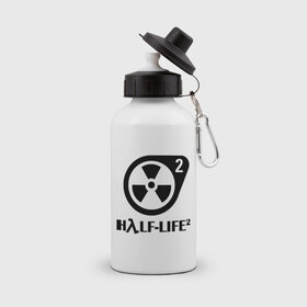 Бутылка спортивная с принтом HalfLife в городе Новоалтайск, металл | емкость — 500 мл, в комплекте две пластиковые крышки и карабин для крепления | half life 2 | half life 2научно фантастические | shooter | стрелялка | шутер