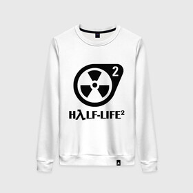 Женский свитшот хлопок с принтом HalfLife в городе Новоалтайск, 100% хлопок | прямой крой, круглый вырез, на манжетах и по низу широкая трикотажная резинка  | half life 2 | half life 2научно фантастические | shooter | стрелялка | шутер
