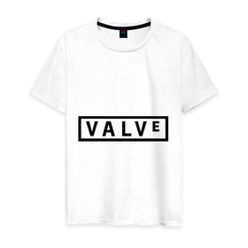 Мужская футболка хлопок с принтом Valve в городе Новоалтайск, 100% хлопок | прямой крой, круглый вырез горловины, длина до линии бедер, слегка спущенное плечо. | valve | valvehalf life | разработчик