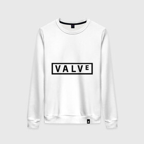 Женский свитшот хлопок с принтом Valve в городе Новоалтайск, 100% хлопок | прямой крой, круглый вырез, на манжетах и по низу широкая трикотажная резинка  | valve | valvehalf life | разработчик