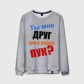 Мужской свитшот хлопок с принтом Ты мне друг? в городе Новоалтайск, 100% хлопок |  | friend | друг | дружба | дружить | настоящая дружба | пук
