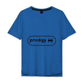 Мужская футболка хлопок Oversize с принтом Prodigy лого с муравьем в городе Новоалтайск, 100% хлопок | свободный крой, круглый ворот, “спинка” длиннее передней части | Тематика изображения на принте: prodigy | логотип | продиджи | электронная музыка