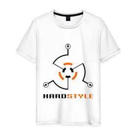Мужская футболка хлопок с принтом Hardstyle (3) в городе Новоалтайск, 100% хлопок | прямой крой, круглый вырез горловины, длина до линии бедер, слегка спущенное плечо. | dance | tecktonick | tecktonik | tektonic | tektonik | клуб | танцевать | тектоник | тиктоник