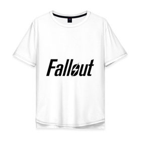 Мужская футболка хлопок Oversize с принтом Fallout в городе Новоалтайск, 100% хлопок | свободный крой, круглый ворот, “спинка” длиннее передней части | fallout | логотип | постапокалиптические | радиация | фаллаут | фоллаут