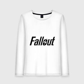 Женский лонгслив хлопок с принтом Fallout в городе Новоалтайск, 100% хлопок |  | fallout | логотип | постапокалиптические | радиация | фаллаут | фоллаут