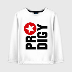 Детский лонгслив хлопок с принтом Prodigy лого со звездой в городе Новоалтайск, 100% хлопок | круглый вырез горловины, полуприлегающий силуэт, длина до линии бедер | heavy metal | metal | muse | rock | trash metal | альтернатива | квартет | лица | метал | рок | рок группа | рок группы | трэш метал | хеви метал
