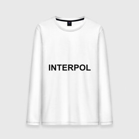Мужской лонгслив хлопок с принтом Interpol в городе Новоалтайск, 100% хлопок |  | interpol | интерпол | спецслужбы