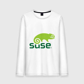 Мужской лонгслив хлопок с принтом Suse в городе Новоалтайск, 100% хлопок |  | linux | suse | линукс | программа | софт