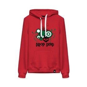 Женская толстовка хлопок с принтом Drop Dead в городе Новоалтайск, френч-терри, мягкий теплый начес внутри (100% хлопок) | карман-кенгуру, эластичные манжеты и нижняя кромка, капюшон с подкладом и шнурком | heavy metal | metal | muse | rock | trash metal | альтернатива | квартет | лица | метал | рок | рок группа | рок группы | трэш метал | хеви метал