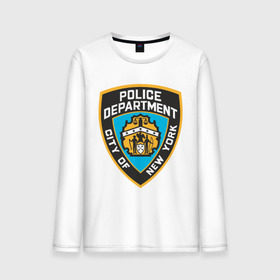 Мужской лонгслив хлопок с принтом N.Y.P.D. в городе Новоалтайск, 100% хлопок |  | new york | nypd | police | police department | нью йорк