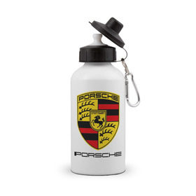 Бутылка спортивная с принтом Porsche (2) в городе Новоалтайск, металл | емкость — 500 мл, в комплекте две пластиковые крышки и карабин для крепления | Тематика изображения на принте: porsche | авто2012 | логотип порше | порш | порше | поршель | символ порше