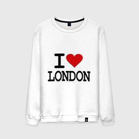 Мужской свитшот хлопок с принтом I love London в городе Новоалтайск, 100% хлопок |  | лондон