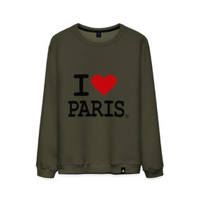 Мужской свитшот хлопок с принтом I love Paris в городе Новоалтайск, 100% хлопок |  | i love | i love paris | европа | париж | франция | французский | я люблю париж