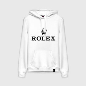 Женская толстовка хлопок с принтом Rolex в городе Новоалтайск, френч-терри, мягкий теплый начес внутри (100% хлопок) | карман-кенгуру, эластичные манжеты и нижняя кромка, капюшон с подкладом и шнурком | rolex | бренд | гламурный | дорогой | корона | крутой | марка | пафосный | ролекс | часы