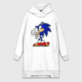 Платье-худи хлопок с принтом Sonic (2) в городе Новоалтайск,  |  | sega | sonic | super sonic | видеоигры | еж | приставки | соник