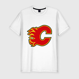 Мужская футболка премиум с принтом Calgary Flames McDonald в городе Новоалтайск, 92% хлопок, 8% лайкра | приталенный силуэт, круглый вырез ворота, длина до линии бедра, короткий рукав | 