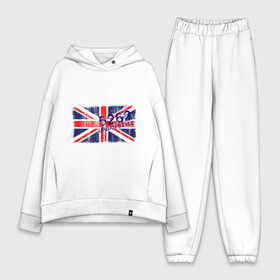 Женский костюм хлопок Oversize с принтом England Urban flag в городе Новоалтайск,  |  | Тематика изображения на принте: 5262 | england | gb | uk | urban style | англия | британия | британский флаг | великобритания | флаги