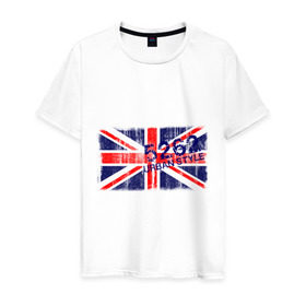 Мужская футболка хлопок с принтом England Urban flag в городе Новоалтайск, 100% хлопок | прямой крой, круглый вырез горловины, длина до линии бедер, слегка спущенное плечо. | 5262 | england | gb | uk | urban style | англия | британия | британский флаг | великобритания | флаги