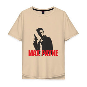 Мужская футболка хлопок Oversize с принтом Max Payne (2) в городе Новоалтайск, 100% хлопок | свободный крой, круглый ворот, “спинка” длиннее передней части | max payne | shooter | макс пейн | стрелялка | шутер