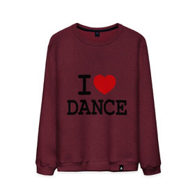 Мужской свитшот хлопок с принтом I love dance в городе Новоалтайск, 100% хлопок |  | club | dance | i love dance | l love | клуб | сердце