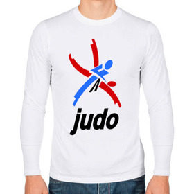 Мужской лонгслив хлопок с принтом Дзюдо - Judo эмблема в городе Новоалтайск, 100% хлопок |  | дзюдо