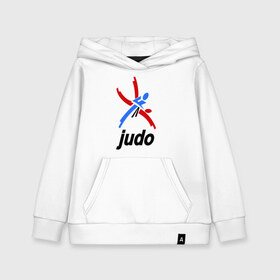 Детская толстовка хлопок с принтом Дзюдо - Judo эмблема в городе Новоалтайск, 100% хлопок | Круглый горловой вырез, эластичные манжеты, пояс, капюшен | Тематика изображения на принте: дзюдо