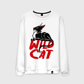 Мужской свитшот хлопок с принтом Wild Cat (2) в городе Новоалтайск, 100% хлопок |  | wild cat | дикая кошка | киса | кошечка | кошка | кошки