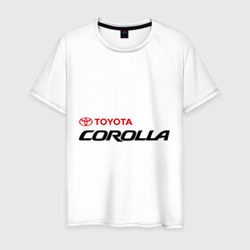 Мужская футболка хлопок с принтом Toyota Corolla в городе Новоалтайск, 100% хлопок | прямой крой, круглый вырез горловины, длина до линии бедер, слегка спущенное плечо. | corolla | toyota corolla | авто | авто2012 | автобренды | автомобили | машины | тачки | тойота | тойота королла | тюнинг