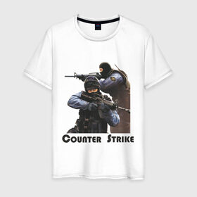 Мужская футболка хлопок с принтом Counter strike (6) в городе Новоалтайск, 100% хлопок | прямой крой, круглый вырез горловины, длина до линии бедер, слегка спущенное плечо. | counter | counter strike | counter strikecs | spiked | strike | контер страйк | контра | кс
