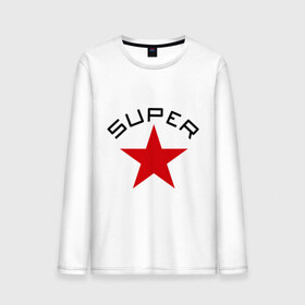 Мужской лонгслив хлопок с принтом Super Star (2) в городе Новоалтайск, 100% хлопок |  | star | super | звезда | суперстар