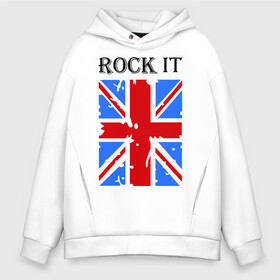 Мужское худи Oversize хлопок с принтом Rock it в городе Новоалтайск, френч-терри — 70% хлопок, 30% полиэстер. Мягкий теплый начес внутри —100% хлопок | боковые карманы, эластичные манжеты и нижняя кромка, капюшон на магнитной кнопке | asds | britain | english | heavy metal | metal | rock | trash metal | англия | британия | британский флаг | метал | металл | рок | трэш метал | хеви метал
