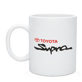Кружка с принтом Toyota Supra в городе Новоалтайск, керамика | объем — 330 мл, диаметр — 80 мм. Принт наносится на бока кружки, можно сделать два разных изображения | supra | toyota | toyota supra | vашины | супра | тачки | тойота | тойота  супра