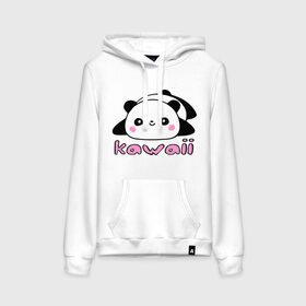 Женская толстовка хлопок с принтом Kawaii Panda (Кавай Панда) в городе Новоалтайск, френч-терри, мягкий теплый начес внутри (100% хлопок) | карман-кенгуру, эластичные манжеты и нижняя кромка, капюшон с подкладом и шнурком | панда