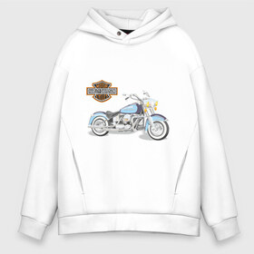 Мужское худи Oversize хлопок с принтом Harley (2) в городе Новоалтайск, френч-терри — 70% хлопок, 30% полиэстер. Мягкий теплый начес внутри —100% хлопок | боковые карманы, эластичные манжеты и нижняя кромка, капюшон на магнитной кнопке | байк | дэвидсон | харлей | харли