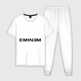 Мужская пижама хлопок с принтом Eminem (4) в городе Новоалтайск, 100% хлопок | брюки и футболка прямого кроя, без карманов, на брюках мягкая резинка на поясе и по низу штанин
 | gangsta | gansta | hip | hip hop | hop | rap | реп | рэп | рэпчина | хип | хип хоп | хоп | эминем